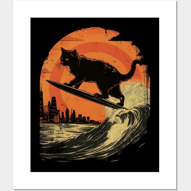 Catzilla Cat Fierce Furball Fun Wall Art by Mckenna Paucek